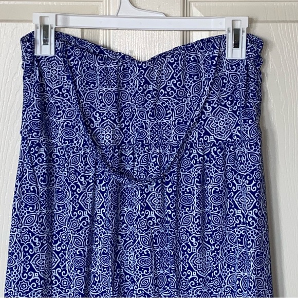Garnet Hill Blue & White Maxi Dress ☀️ - Picture 2 of 13
